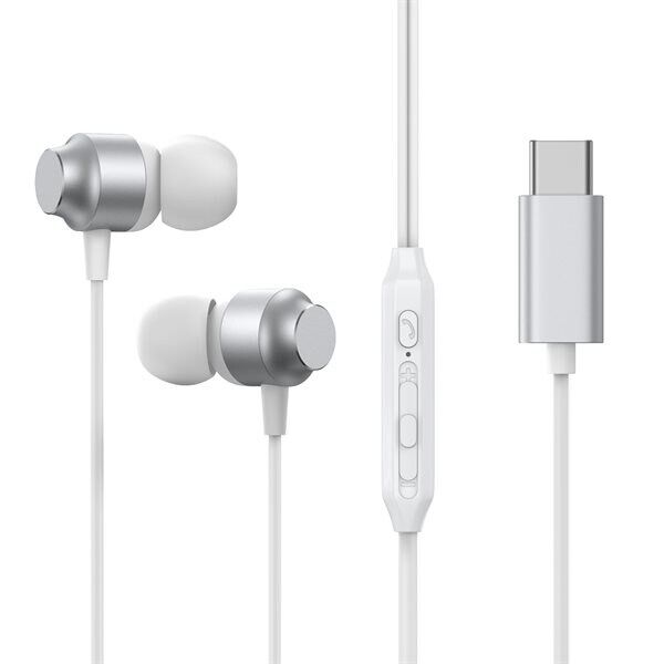 In-Ear Usb-C Joyroom Jr-Ec06 Hodetelefoner - Sølv