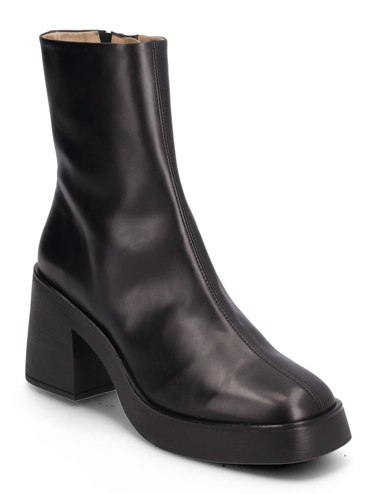 ANGULUS Bootie - Block Heel - With Zippe - Black - 41 - main photo