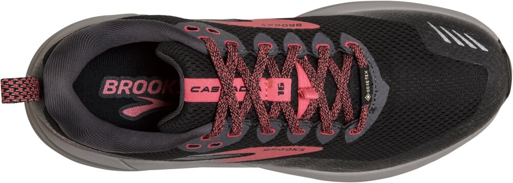 Brooks Cascadia 16 Gtx Dame Black/Blackened Pearl/Cora 38.5 - side a