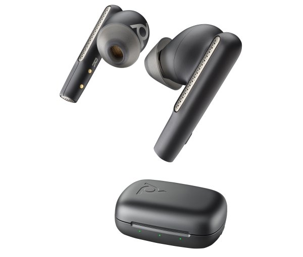 Poly Voyager Free 60 Uc M Carbon Black Earbuds + Bt700 Usb-C-Adapter + Grundläggande Laddningsfodral Trådlös Samtal/Musik Headset