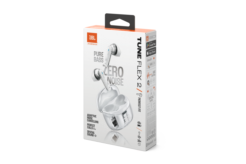 JBL Tune Flex 2 Ghost White