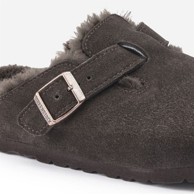 Birkenstock Boston Shearling Suede Leather/Fur Mocha - side b