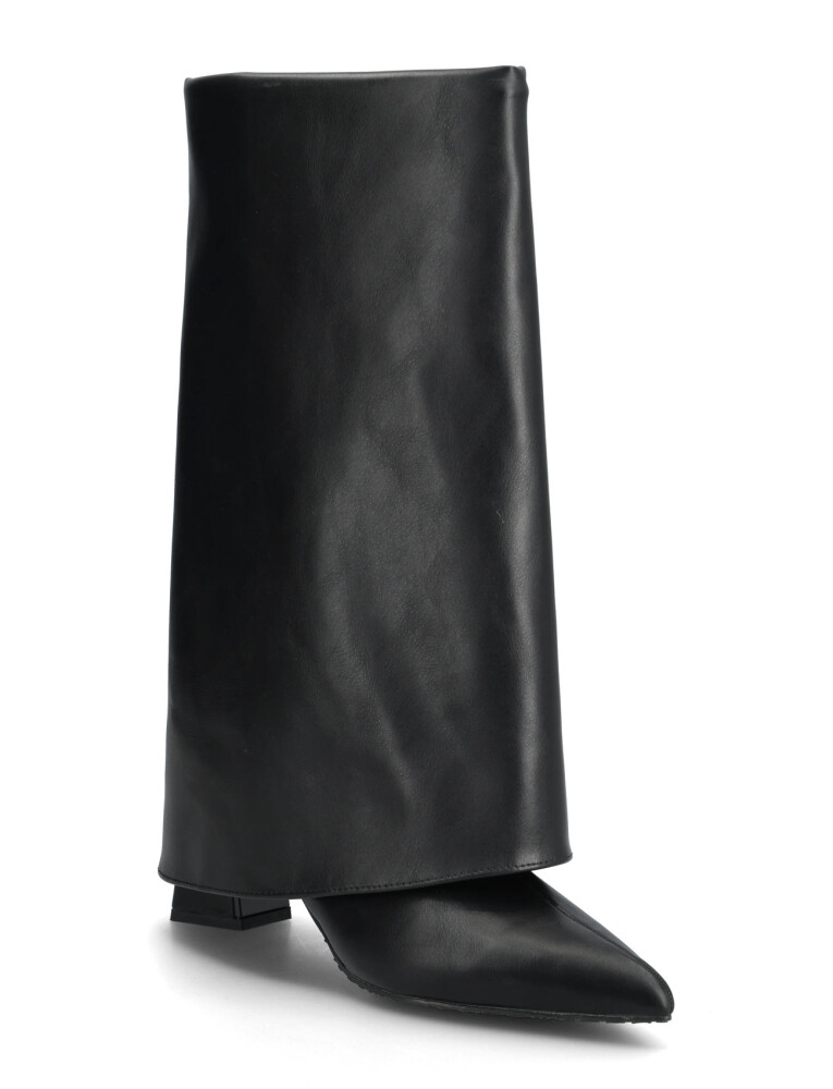 Bianco Biamaralyn Fold Over Boot Faux Leather   Black   37 - main photo