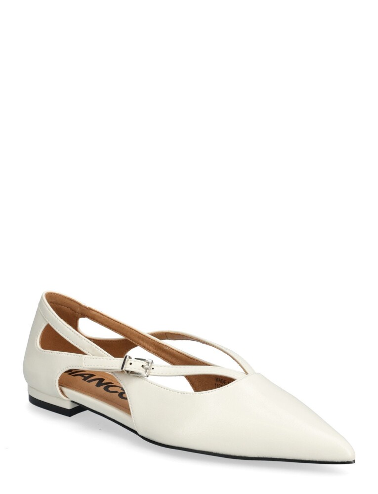 Bianco Biabari Cut Out Pointy Flat Faux Leather Cream 40 - main photo