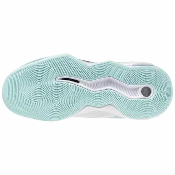 Mizuno Wave Momentum Pro Dame White/Blue Tint 38 - side b