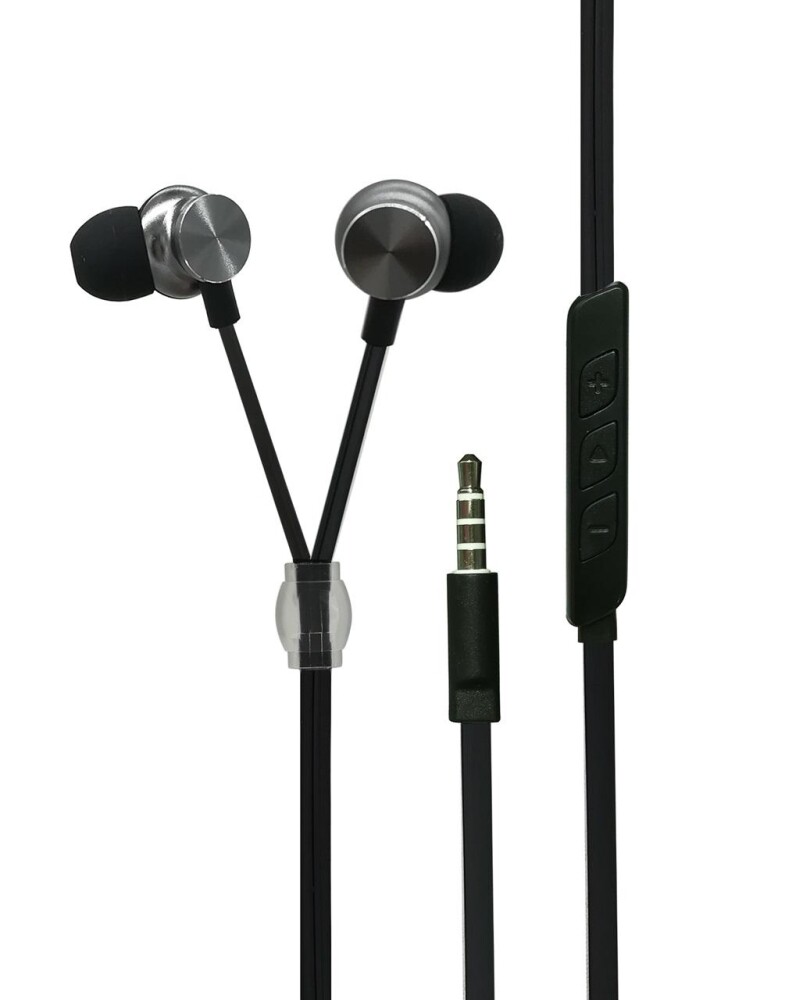 2GO In-Ear Stereo-Headset "Luxury" - anthrazit Zipper-Style