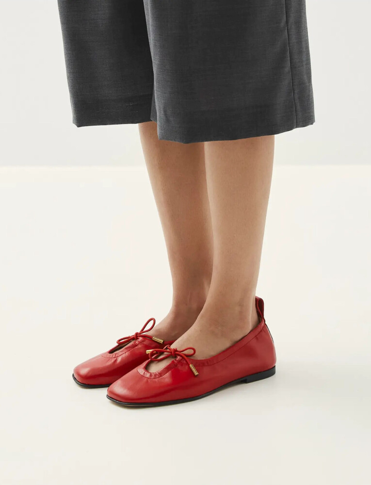 ALOHAS Rosalind Red Leather Ballet Flats   Red   37 - main photo
