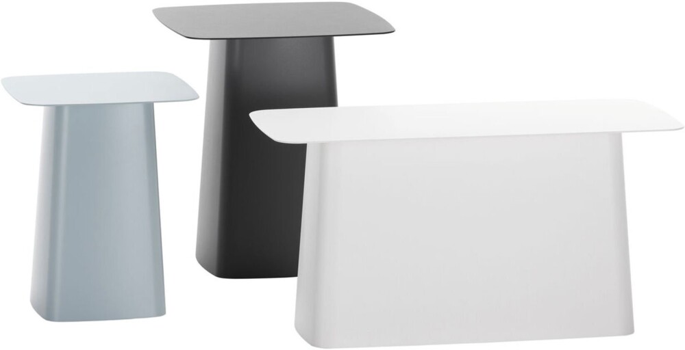 Vitra Metal Side Table Outdoor Medium Black Sheet Steel Powder Coated ...