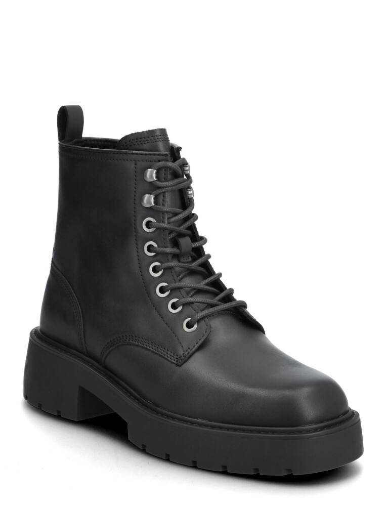 Calvin Klein Chunky Lace Up Zip Boot - Black - 38 - main photo