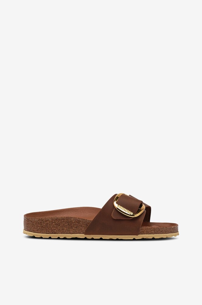 Birkenstock - Sandaler Madrid Big Buckle Leoi Cognac Hex - Brun - main photo