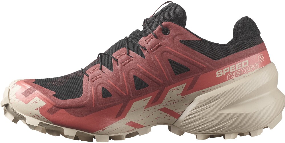 Salomon Women's Speedcross 6 GORE-TEX 38 2/3, Black/Cow Hide/Faded Rose - side a