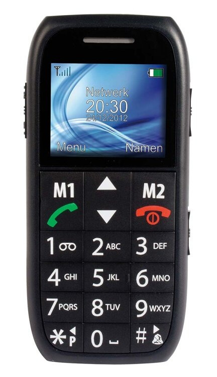 Fysic FM-7500 Enkel mobiltelefon for eldre med SOS-panikkknapp svart