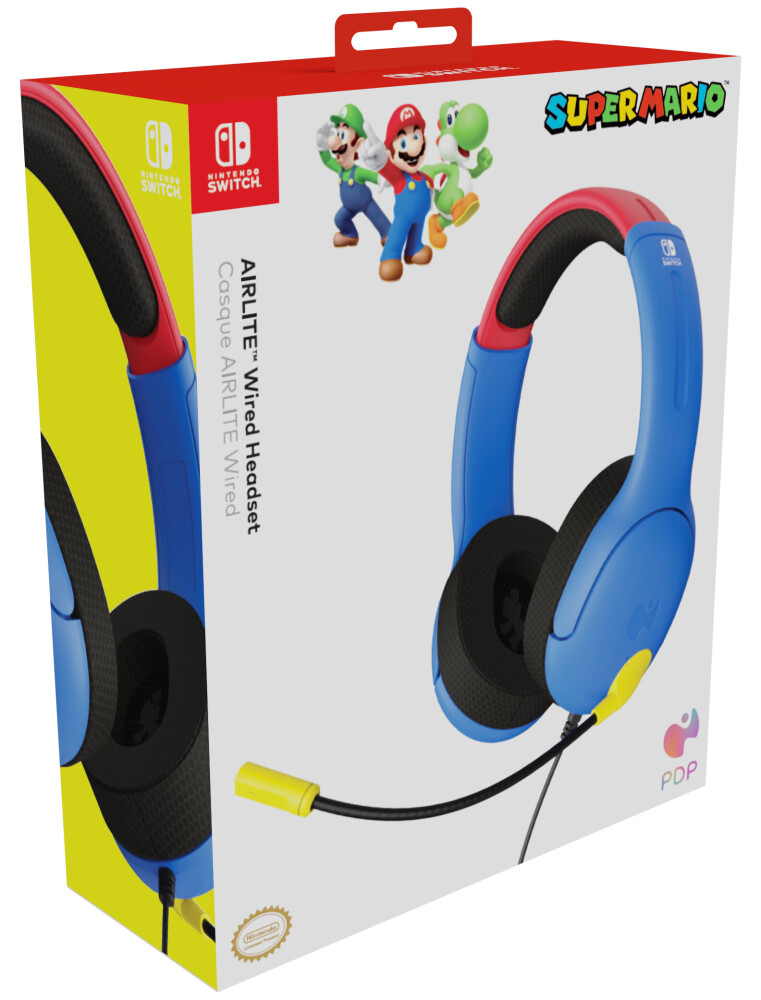 PDP Airlite Wired Headset - Mario Dash