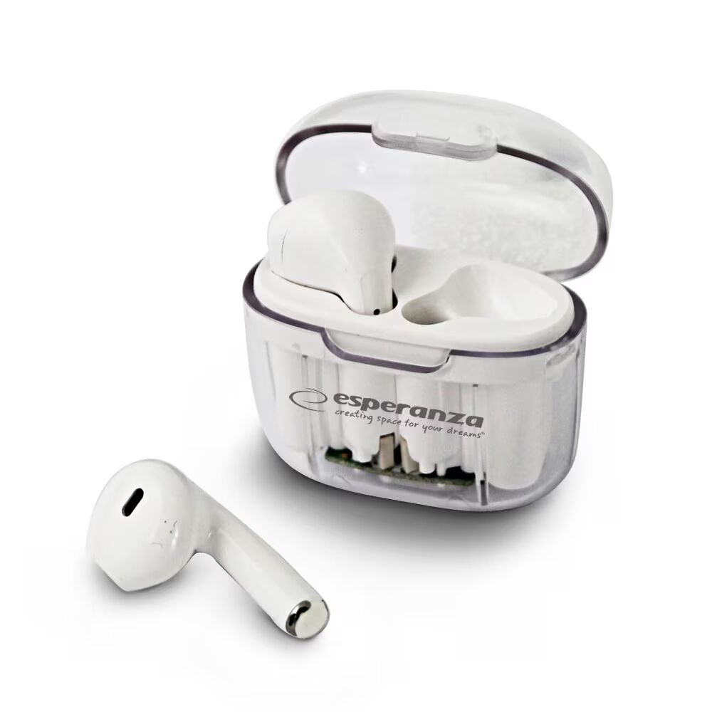 Esperanza Słuchawki Douszne Bluetooth Tws Anthe Whiterdera Eh237w