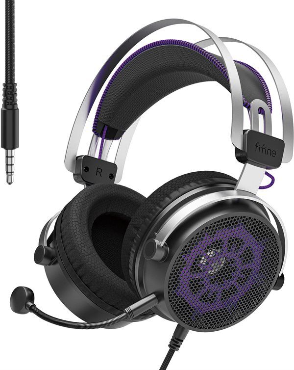 Fifine H18 gaming hodetelefoner Svart