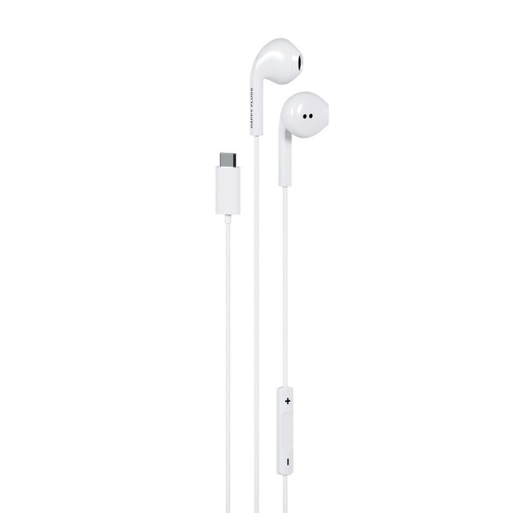 Happy Plugs Hodetelefon In Ear USB C Kablet Hvit