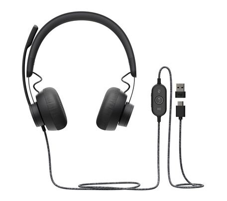 Logitech Zone Wired Teams Hodesett Usb-c Microsoft Teams Stereo Svart