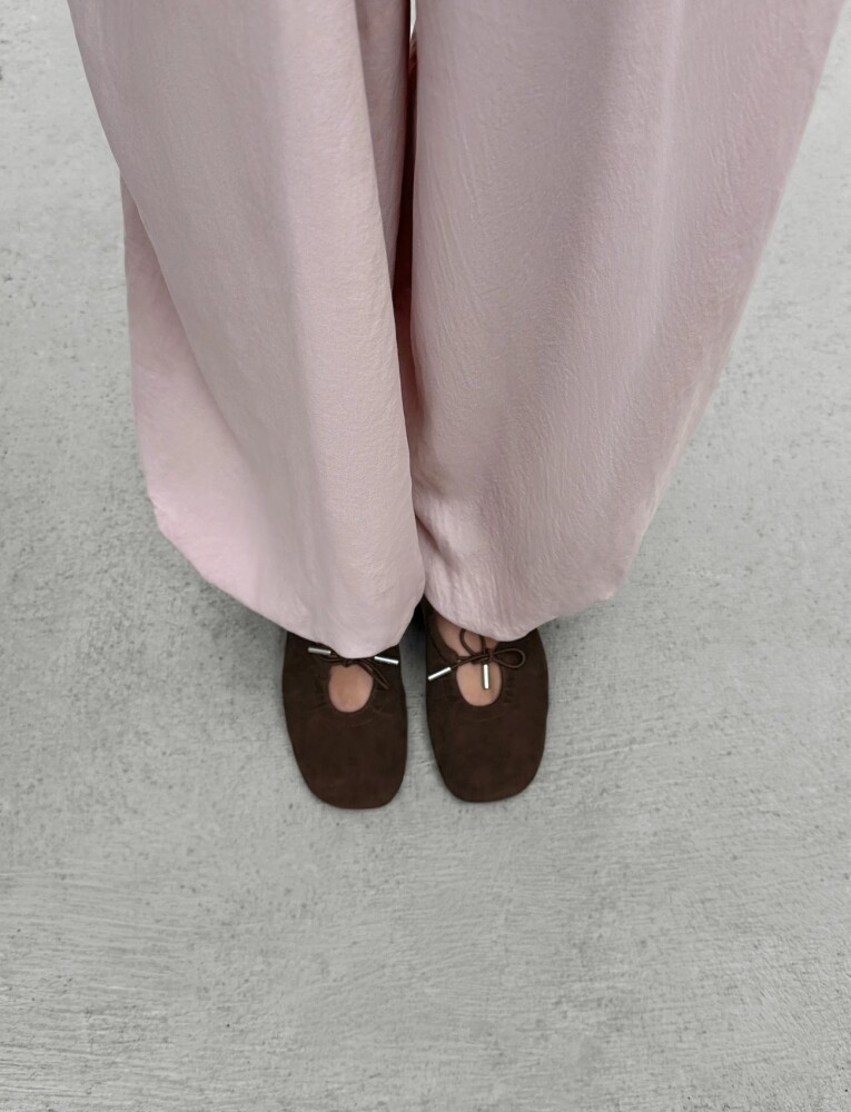 ALOHAS Rosalind Recycled Brown Leather Ballet Flats   Brown   38 - main photo
