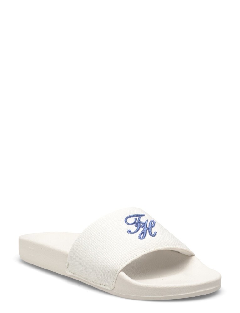 Tommy Hilfiger Th Script Pool Slide   Cream   42 - main photo