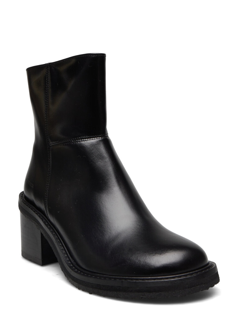 ANGULUS Bootie - Block Heel - With Zippe - Black - 36 - main photo