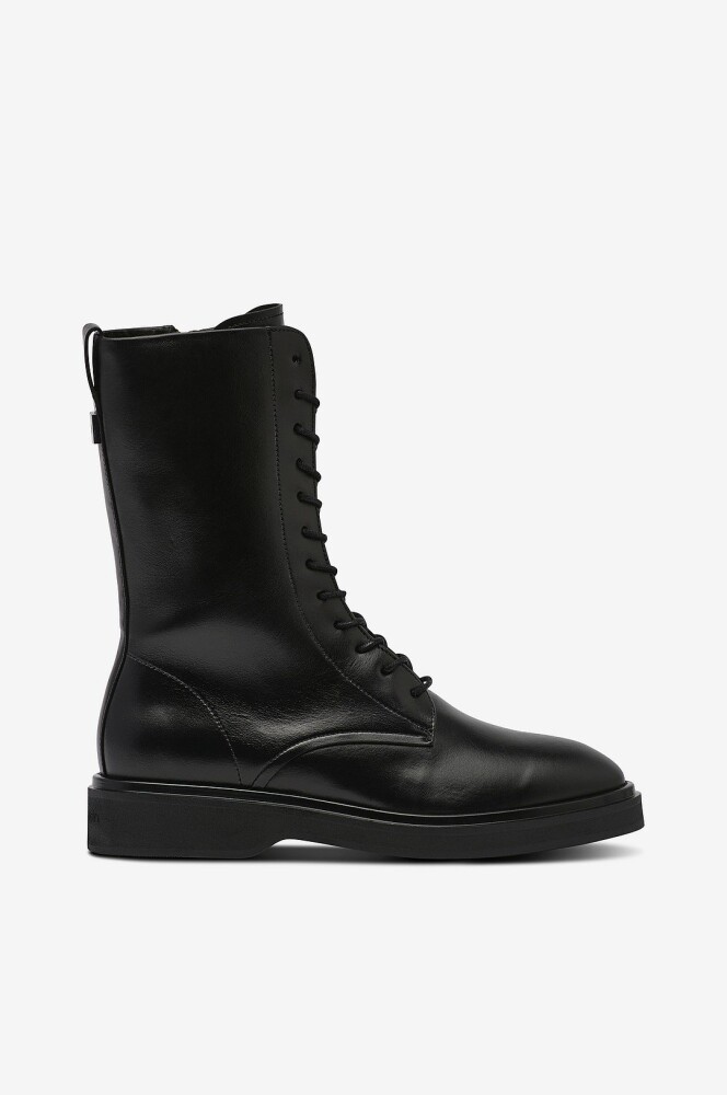 Calvin Klein Boots Flat Mid Lace UP Boot Lth Svart - main photo
