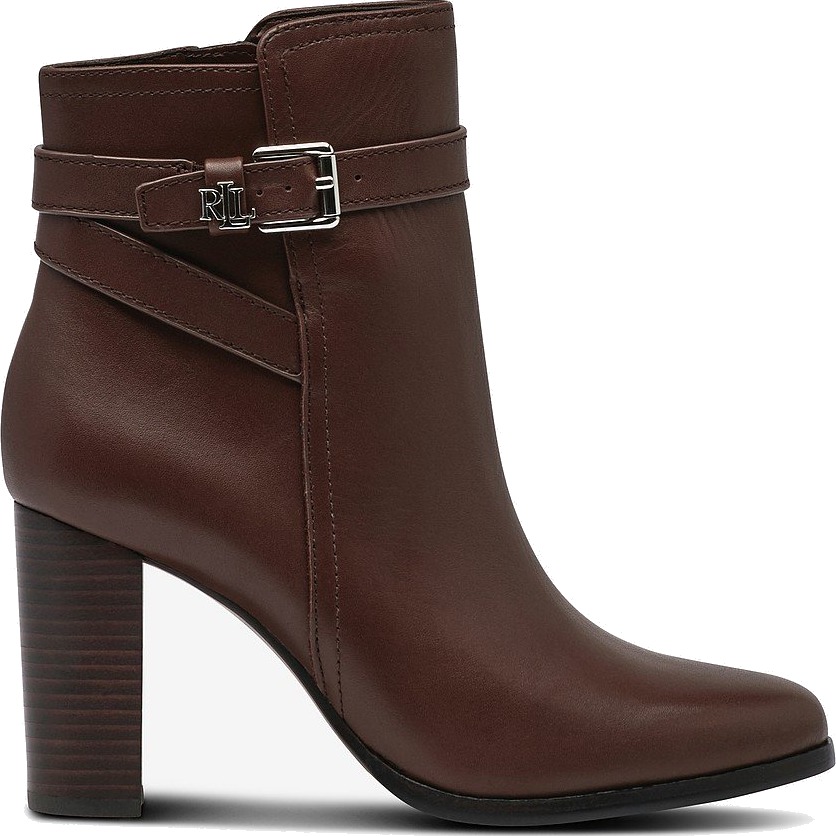 Lauren Ralph Lauren   Boots Smooth Calf brke BT HL 2 bo bte   Brun - main photo