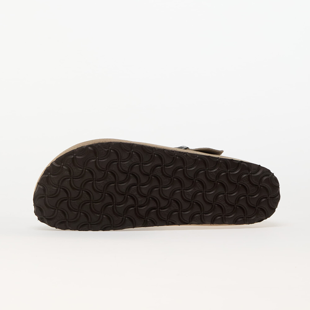 London Suede Leather Narrow Taupe - side a