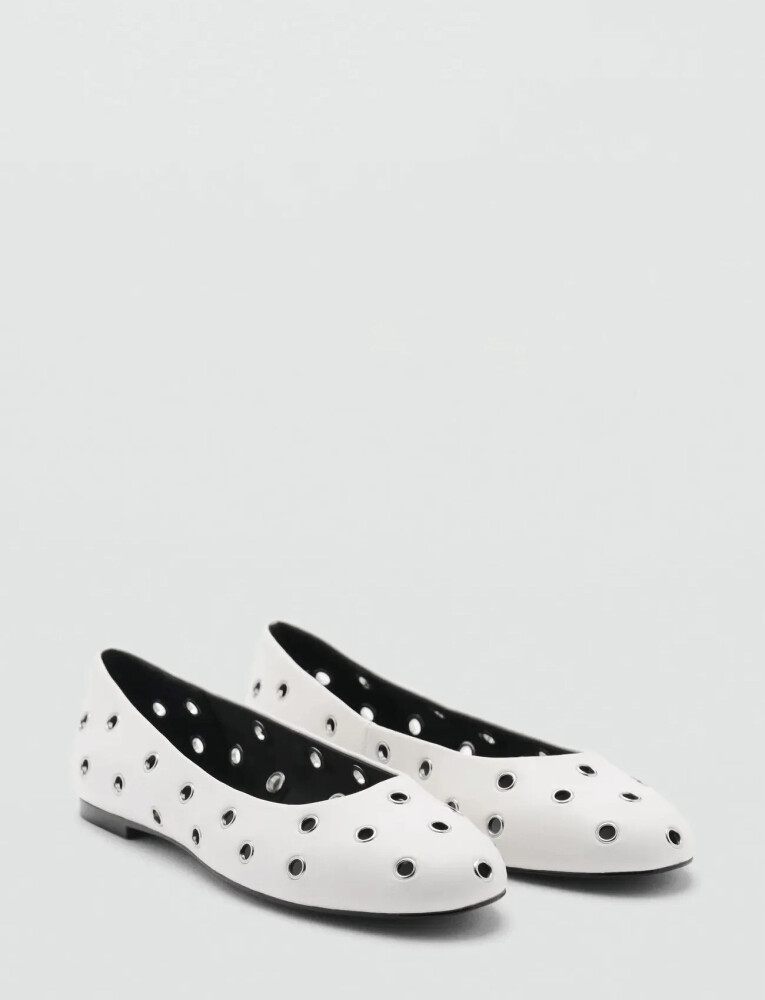Mango Die-Cut Ballerinas - White - 36 - main photo