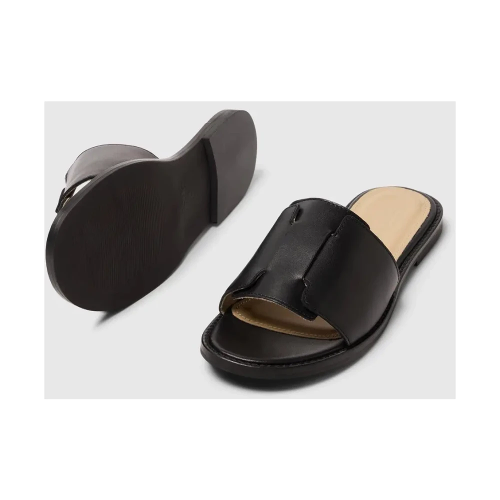 SELECTED FEMME Slfisabella leather slider Black 38 - side a