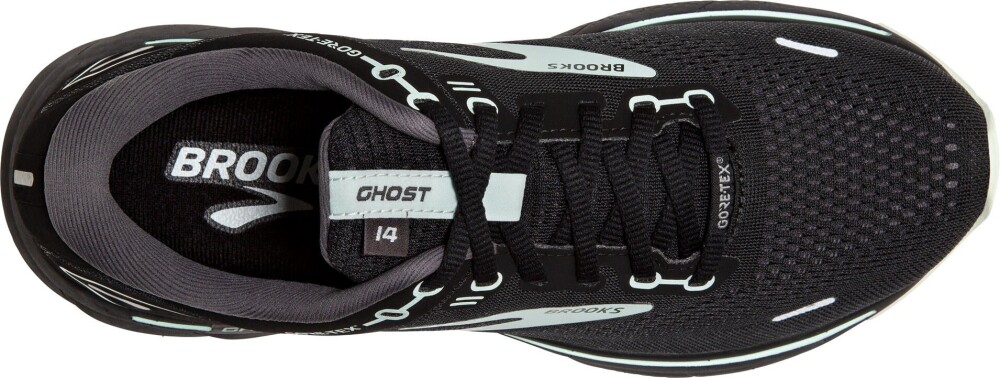 Brooks Ghost 14 Gtx Dame Black/Blackened Pearl/Aquaglass 38.5 - side b