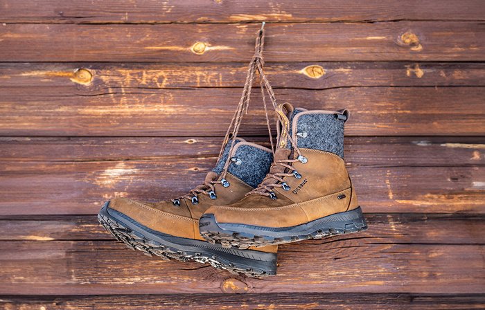 Icebug Adak ReWool Women's BUGrip - Coffee/Grey - main photo