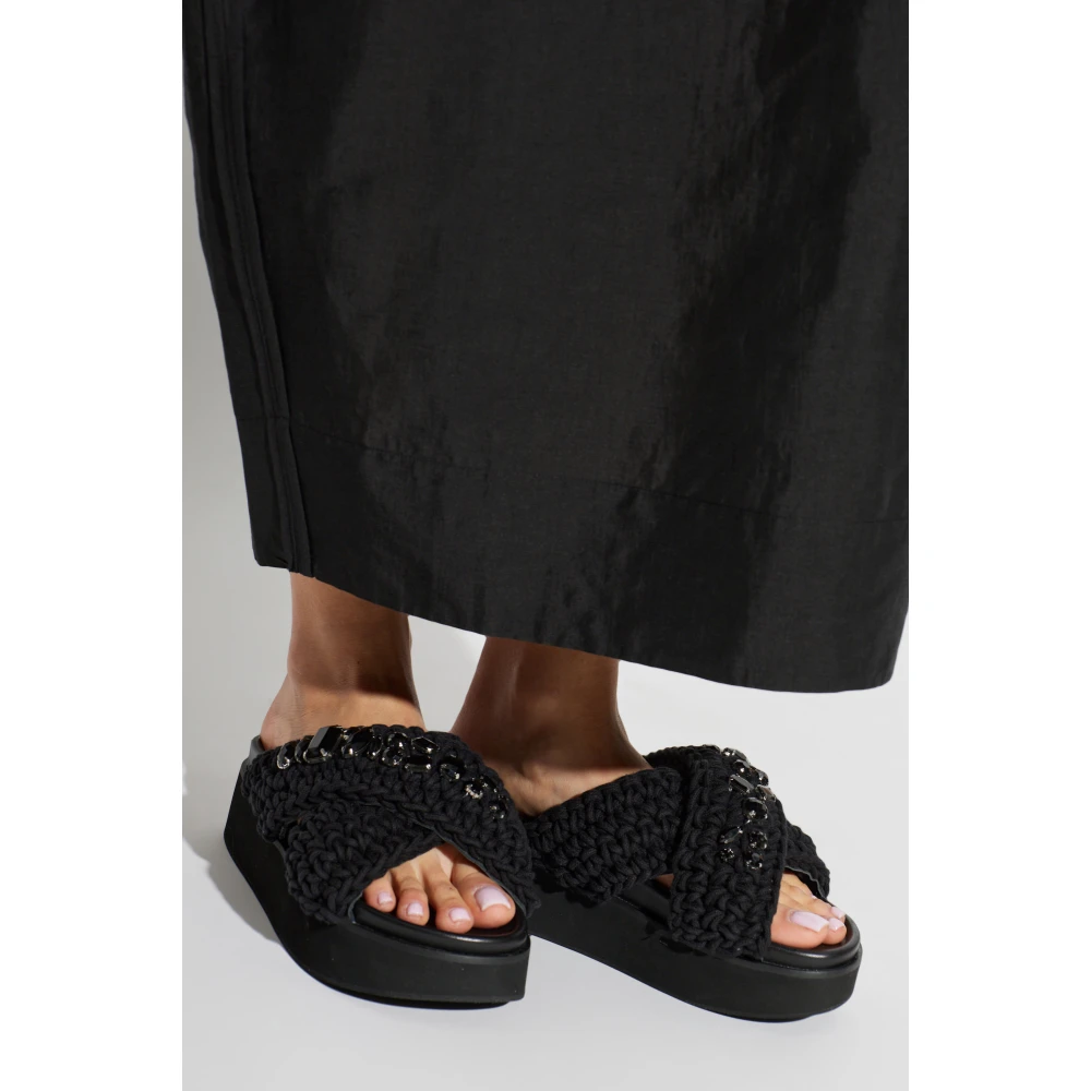 Inuikii Woven Stones Platform   Black   36 - side a