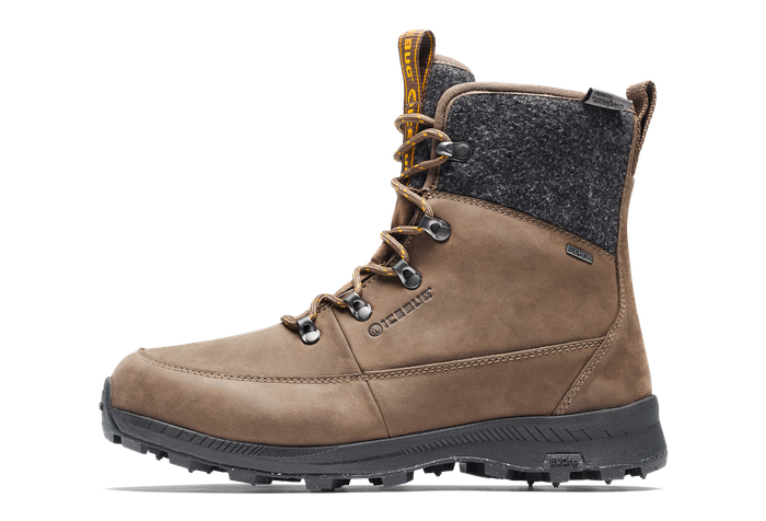 Icebug Adak ReWool Women's BUGrip - Coffee/Grey - side a