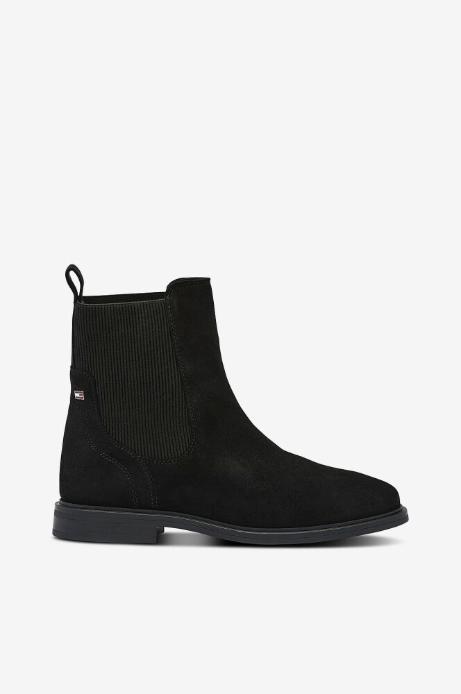 Tommy Hilfiger Chelseaboots Flag Suede Svart - main photo