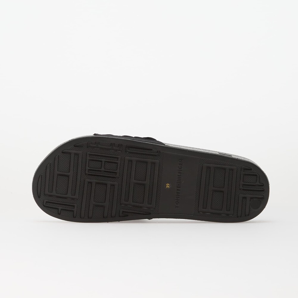 Tommy Hilfiger Th Braided Pool Slide   Black   41 - side a