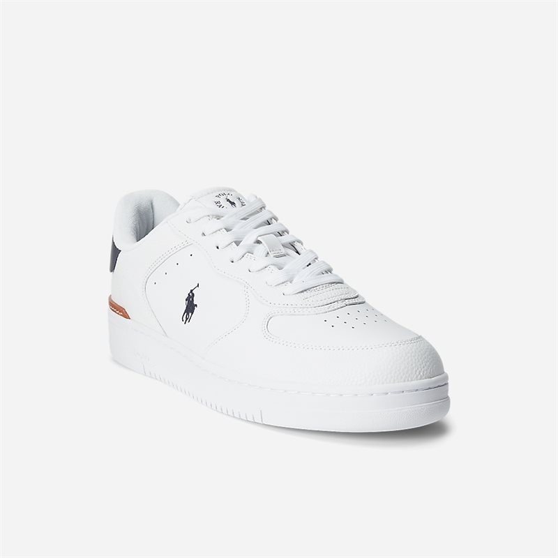 Master Court Leather Sneaker White/Navy Pp - side a