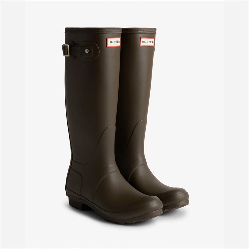 Hunter Womens Original Tall Boot Chocolate Brown - side a