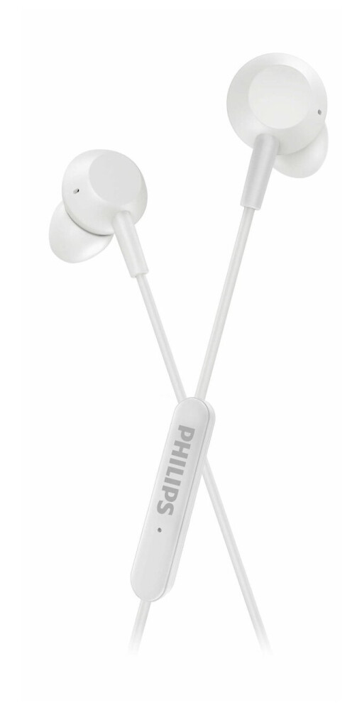 Salg! Philips In-Ear-Hodetelefoner Med Mikrofon, Hvite