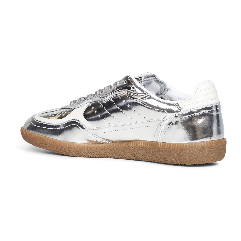 ALOHAS Tb.490 Rife Shimmer Silver Cream Leather Sneakers - Silver - 41 - side b