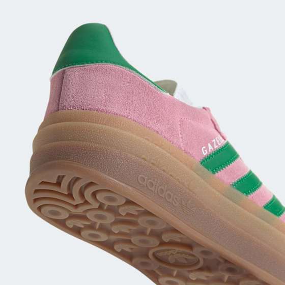 Adidas Gazelle Bold Dame True Pink/Green/Cloud White 39 1/3 - side b