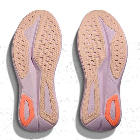 Hoka Mach 7 Dame Lrmt/Lilac Cream/Tangerine Glow 38 - side b