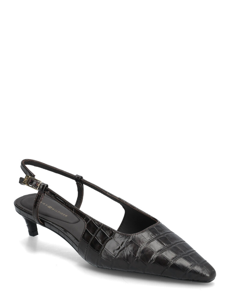 Tommy Hilfiger Croc Slingback Slanted Heel - Black - 37 - main photo