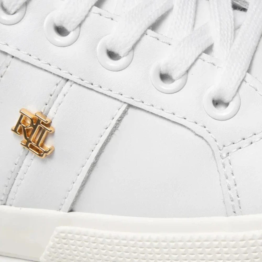 Lauren Ralph Lauren Janson Ii Action Leather Sneaker - White - 42 - side b