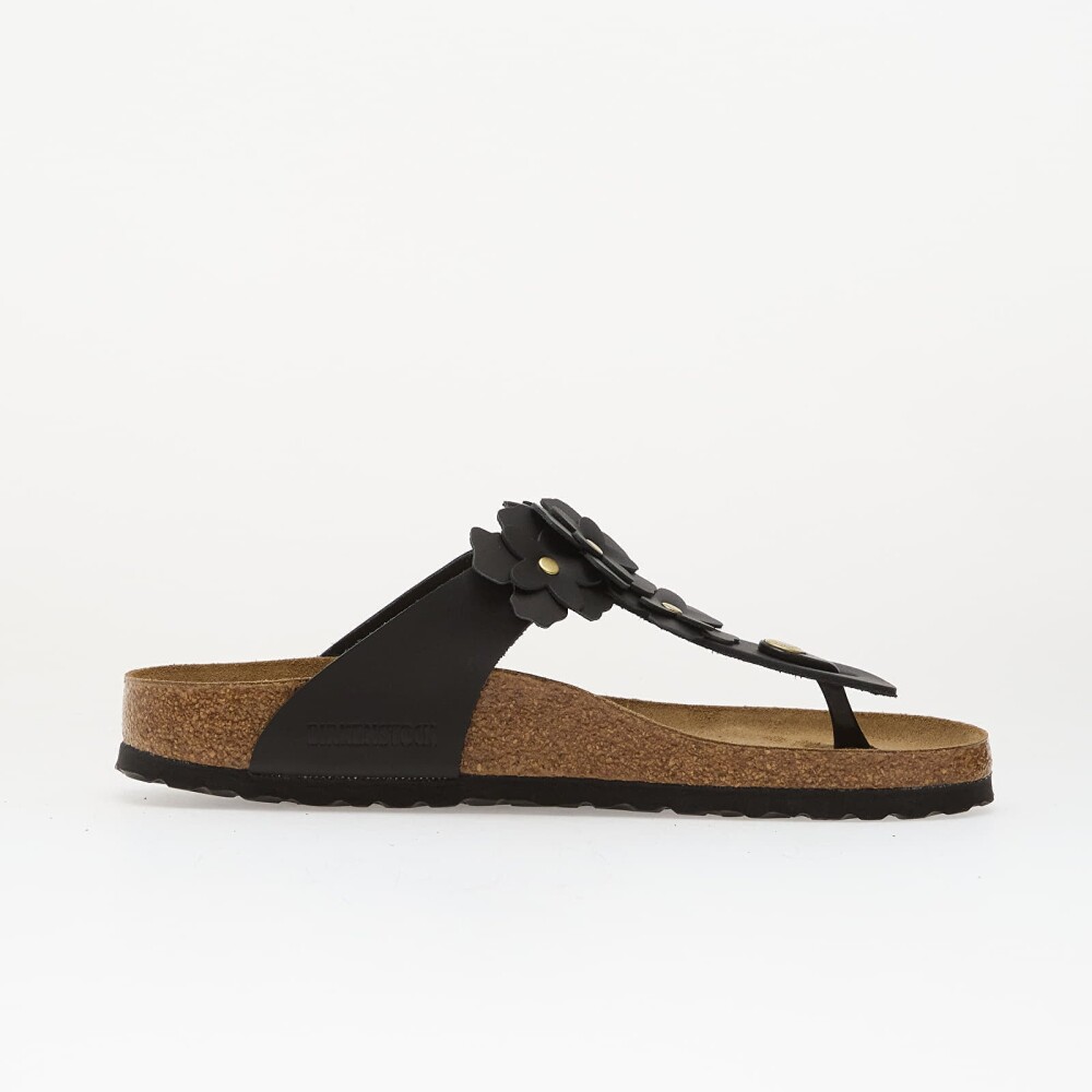 Birkenstock Gizeh Flower Leather Women Black EUR 36 - side b