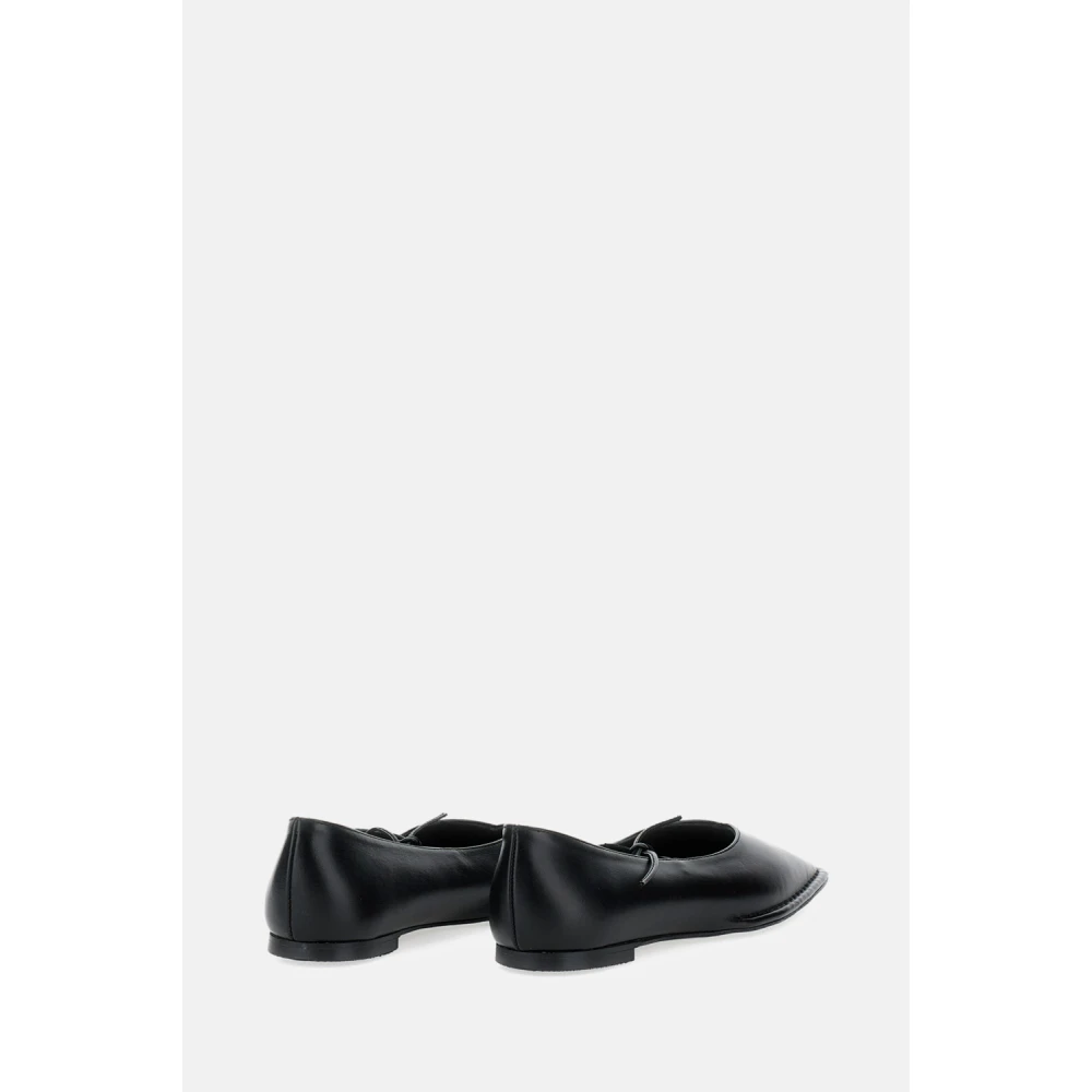 ALOHAS Sway Black Leather Ballet Flats - Black - 40 - side a
