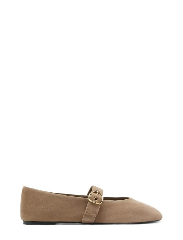 Mango Suede Leather Ballet Flats Beige 39 - main photo
