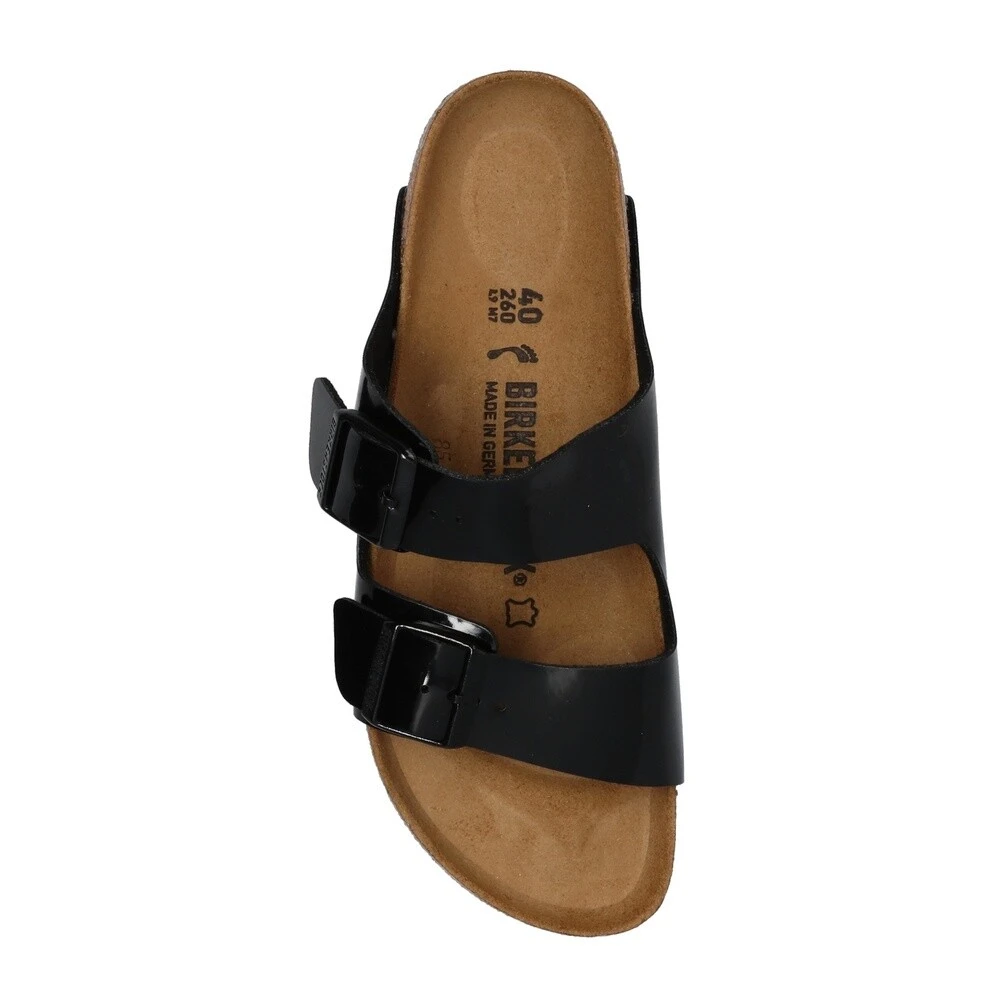 Birkenstock Women's Arizona Birko-Flor Patent Narrow Patent Black 36, Patent Black - side a