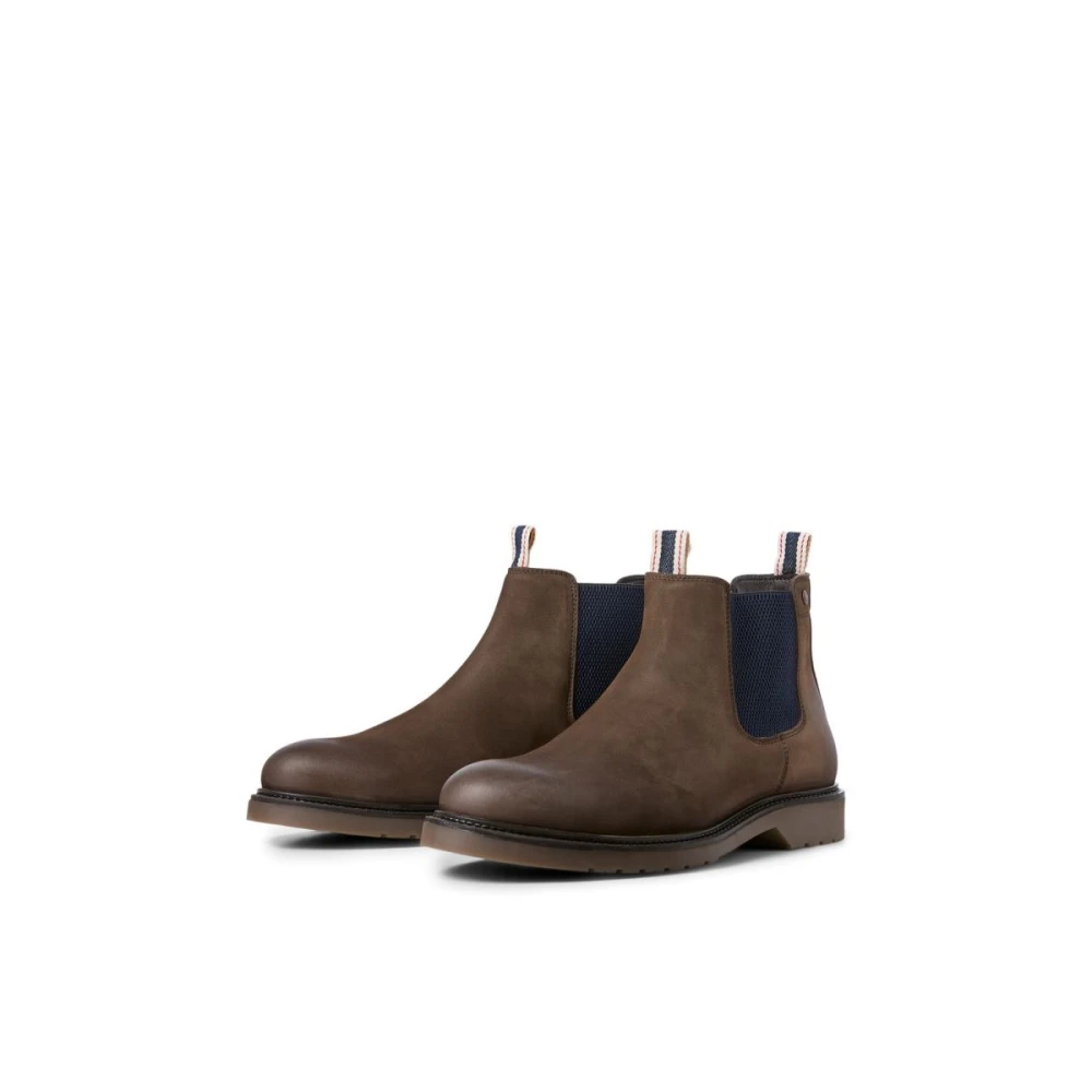 Jack & Jones   Boots jfwLeyton Leather SN   Brun - side a