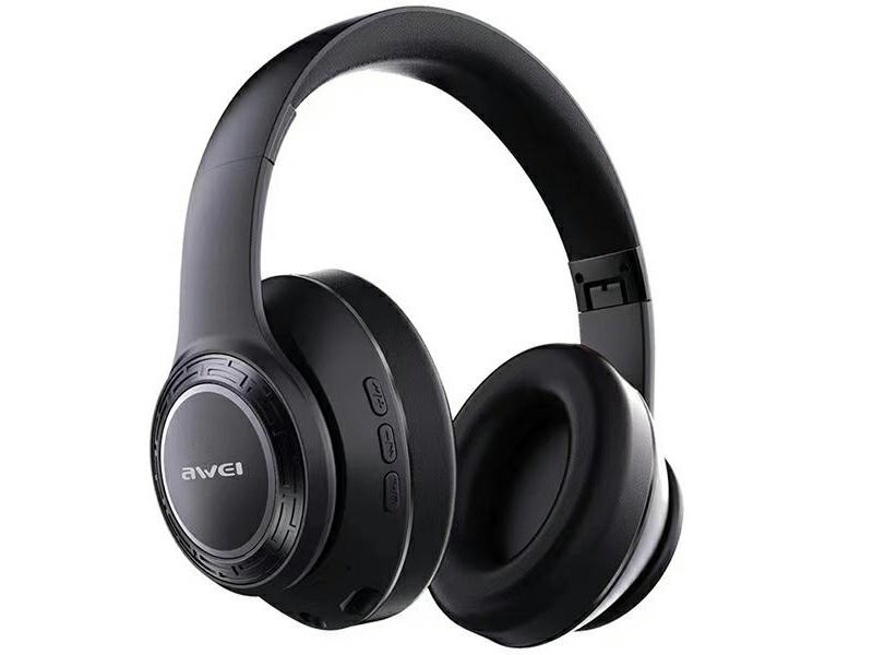 Awei A300bl Bluetooth 5.3 Fm Radio Headphones With Microphone Black