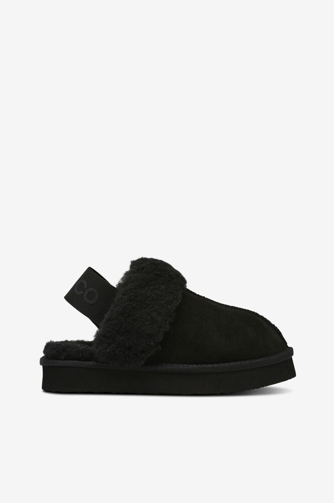 Bianco Innetøfler biaSweetie Flatform Elastic Slipper Faux Suede Svart - main photo